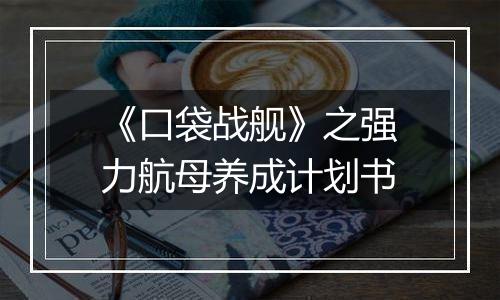 《口袋战舰》之强力航母养成计划书