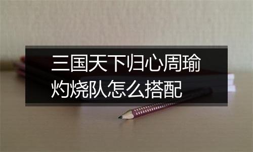 三国天下归心周瑜灼烧队怎么搭配