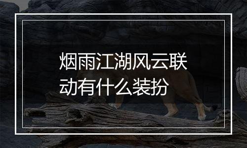 烟雨江湖风云联动有什么装扮