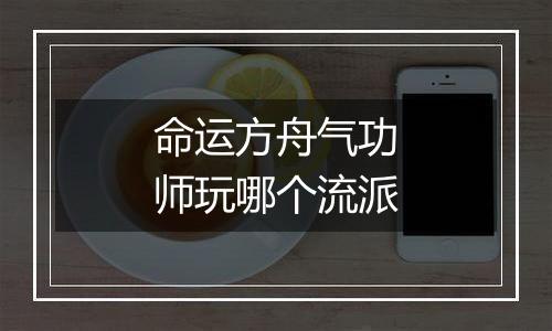 命运方舟气功师玩哪个流派