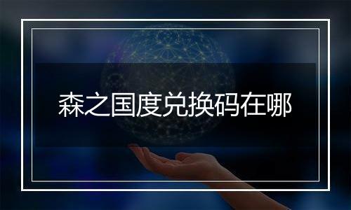 森之国度兑换码在哪