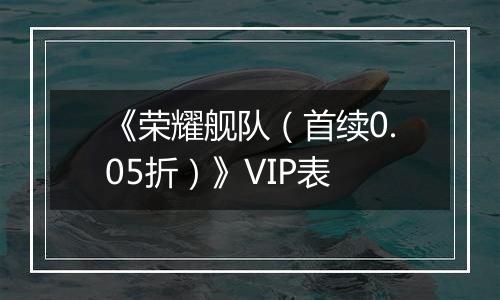 《荣耀舰队（首续0.05折）》VIP表