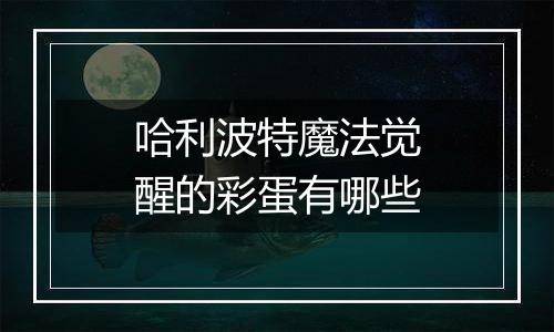 哈利波特魔法觉醒的彩蛋有哪些
