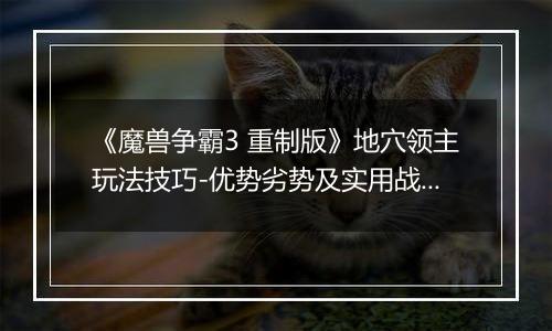 《魔兽争霸3 重制版》地穴领主玩法技巧-优势劣势及实用战术解析