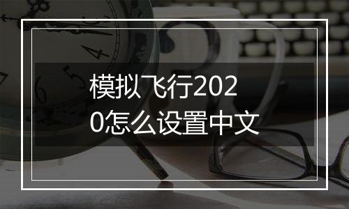模拟飞行2020怎么设置中文