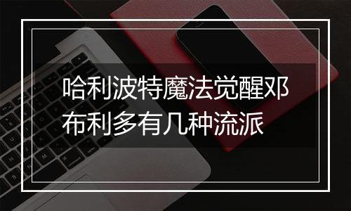 哈利波特魔法觉醒邓布利多有几种流派