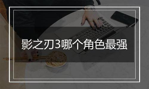 影之刃3哪个角色最强