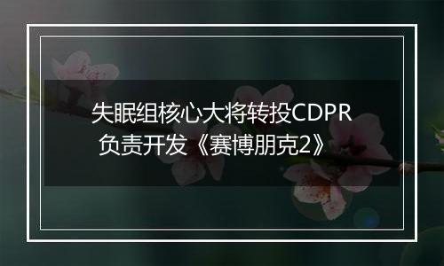 失眠组核心大将转投CDPR 负责开发《赛博朋克2》