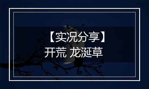 【实况分享】开荒 龙涎草