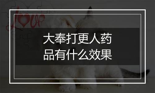 大奉打更人药品有什么效果