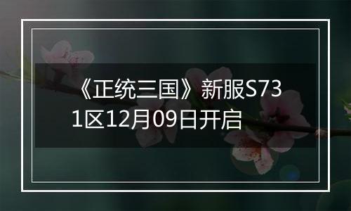 《正统三国》新服S731区12月09日开启