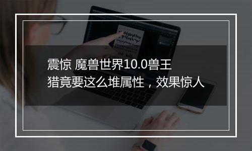 震惊 魔兽世界10.0兽王猎竟要这么堆属性，效果惊人