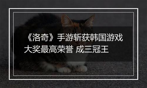 《洛奇》手游斩获韩国游戏大奖最高荣誉 成三冠王