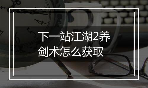 下一站江湖2养剑术怎么获取