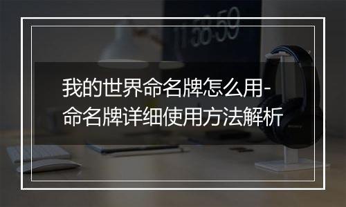 我的世界命名牌怎么用-命名牌详细使用方法解析
