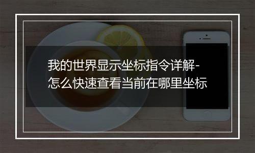 我的世界显示坐标指令详解-怎么快速查看当前在哪里坐标