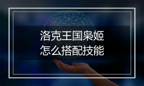 洛克王国枭姬怎么搭配技能