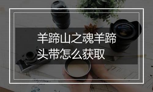 羊蹄山之魂羊蹄头带怎么获取