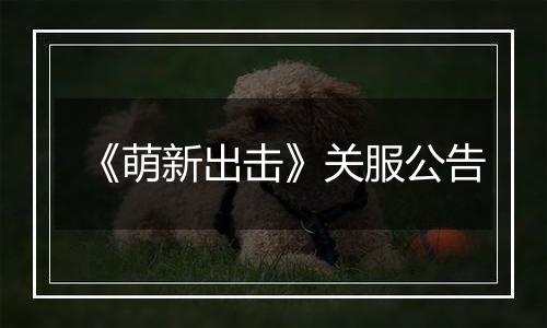 《萌新出击》关服公告